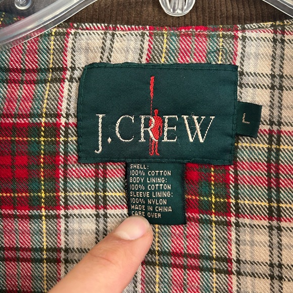 J. Crew Men's Green Jacket with Brown Accents - Picture 2 of 2
